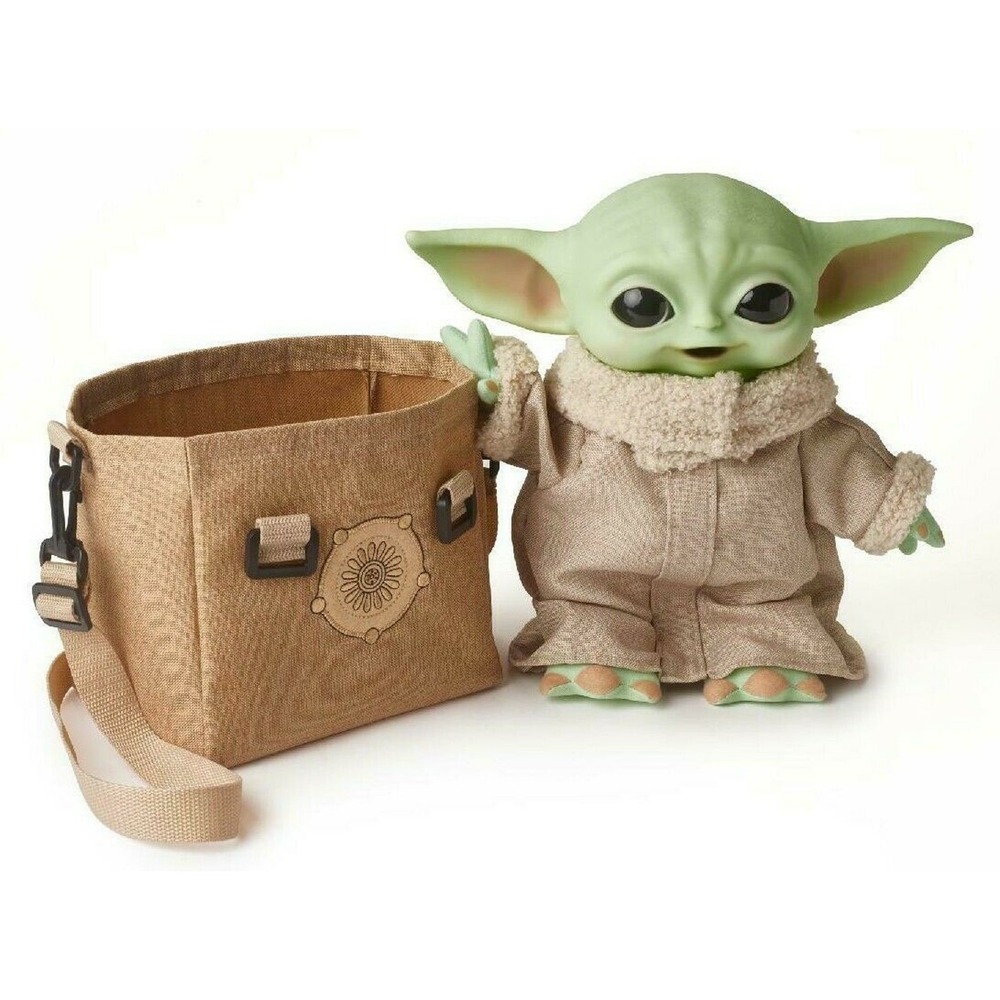 Mattel Star Wars The Child Grogu Plush Toy‎ 11" New Sound & Satchel - Picture 2 of 6